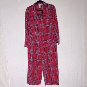 Victoria’s Secret Red Plaid Pajamas Set L